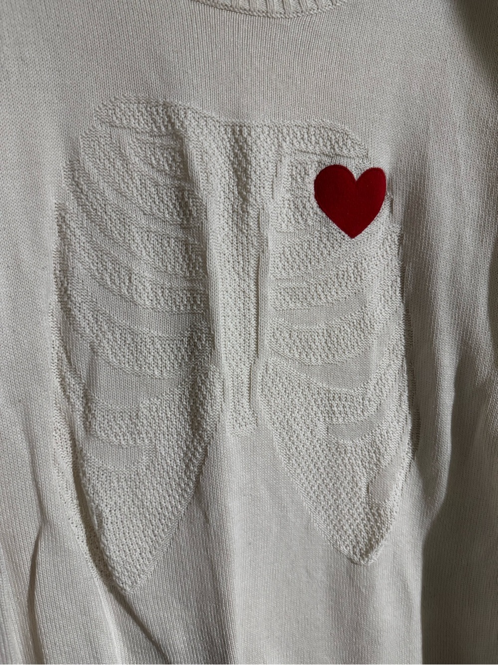 Lovesick Cream Ribbed-Neck Knit Top
